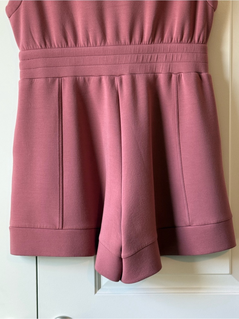 Varley Linvale Playsuit Romper Zip-Front Top Size Large Doublesoft Rose Rosewood - Picture 10 of 15